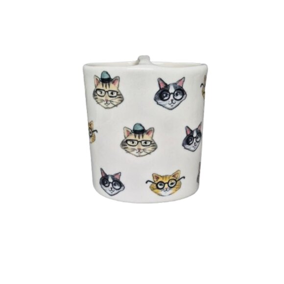Rae Dunn Cats Wearing Glasses Utensil Holder - Picture 1 of 6